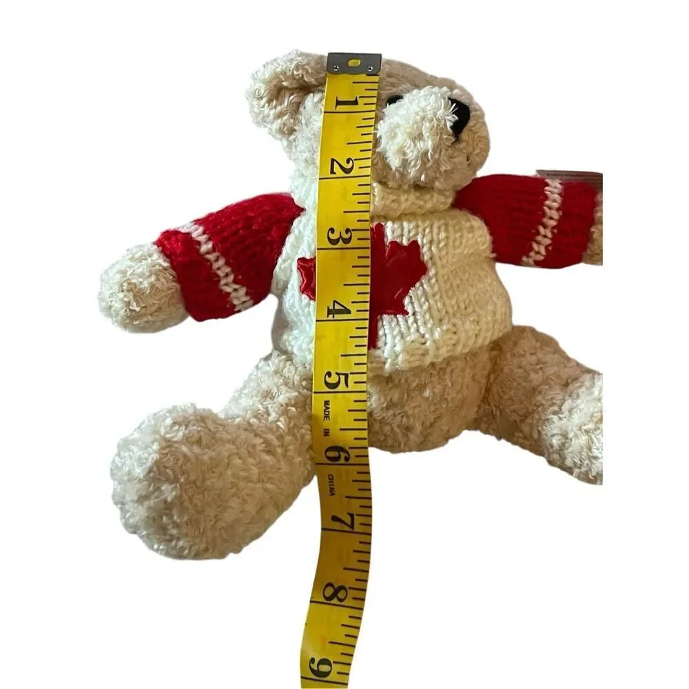 New Ganz Teddy Bear Plush 2000 Canada Flag Sweater Plush Stuffed Animal Toy 8